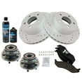 thumbnail image 2 of TRQ Wheel Hub Ceramic Brake Pad Performance Rotor Kit Front w/Chemicals BKA21854 Fits select: 1997-1998 JEEP WRANGLER / TJ, 1990-1995 JEEP WRANGLER / YJ, 2 of 8