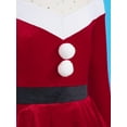 thumbnail image 5 of vastwit Kids Girls Christmas Santa Claus Costume Figure Ice Skating Leotard Ballet Dance Tutu Dress A Red 16, 5 of 7