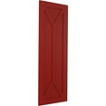 thumbnail image 2 of Ekena Millwork 12"W x 49"H True Fit PVC San Carlos Mission Style Fixed Mount Shutters, Fire Red (Per Pair - Hardware Not Included), 2 of 9