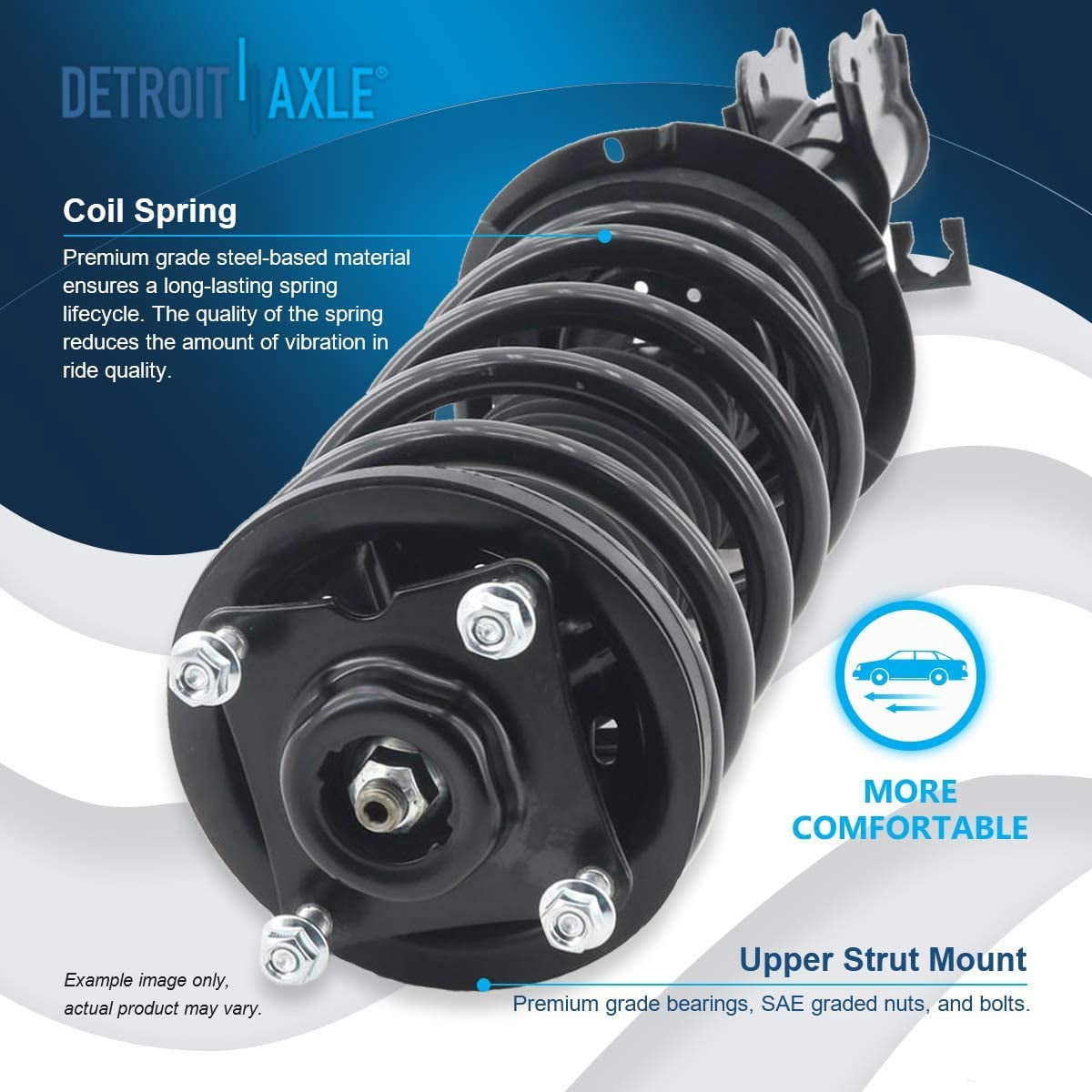Detroit Axle - Front Strut kits for 2001-2012 Ford Escape 2001-2011 Mazda Tribute 05-11 Mercury Mariner Complete 2 Struts w/Coil Spring 2005 2006 2007 2008 2009 2010 Replacement Ready Struts Assembly