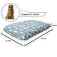 thumbnail image 2 of Blue Sky Pet Bed, Repetitive Doodle Illustration of Simple Clouds and Stars, Chew Resistant Pad for Dogs and Cats Cushion with Removable Cover, 24" x 39", Pale Blue Pale Orange, by Ambesonne, 2 of 4