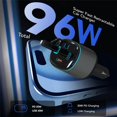 thumbnail image 4 of 96W Car Charger 4in1 Retractable Car Cigarette Lighter Adapter USB Type C S0O1, 4 of 7