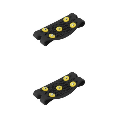 

2pcs Anti for Slip Snow Ice Climbing Spikes Grips Crampon Studs 5-Stud Shoes Covers Outdoor Supplies