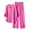 Hot Pink, variant on Ashirexll Womens 2 Piece Outfits Fashion Linen Blend Long Sleeve Top with Matching Pants Pocket Casual Set