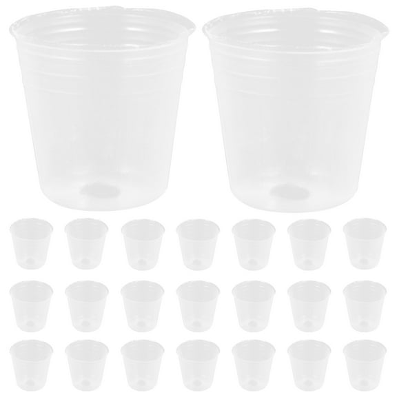 50 Pcs Nursery Pot Clear Plant Pots with Drainage Plants Large
