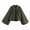 Army Green, variant on Women’s Puff Sleeve Bomber Jacket Casual Lapel Collar Full Zip Loose Fit Fashion Spring Fall Crop Pleated Shirts S