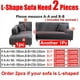 Waterproof Sofa Covers 1/2/3/4 Seats Jacquard Solid Couch Cover L Shaped Sofa Cover Protector Bench Covers - image 3 of 7