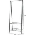 thumbnail image 4 of Knocbel 2-Tier Metal Garment Rack Storage Shelf for Shoes Bags Clothes, Sturdy Metal Tubes Structure, Heavy Duty Lower Shelf & Top Hanging Rod, 23.6"W x 13.1"D x 62.9"H Black, 4 of 9