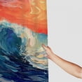 thumbnail image 3 of Orinice Boat Wave Red Sky Bathroom Decor Set, Colorful Luxurious Graphic Polyester Fabric Fashion Shower Curtain with Hooks 36x72, 3 of 7