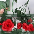 thumbnail image 3 of Flores colgantes Plantas colgantes artificiales 4 Uds. Plantas colgantes de vid de rosas artificiales flores artificiales para el hogar, la habitación, el jardín y la boda, 3 of 5