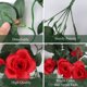 thumbnail image 3 of Flores colgantes Plantas colgantes artificiales 4 Uds. Plantas colgantes de vid de rosas artificiales flores artificiales para el hogar, la habitación, el jardín y la boda, 3 of 5