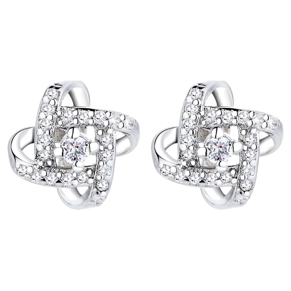 Amy & Annette Sterling Silver Love Knot Stud Earrings photo 1