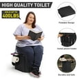 thumbnail image 4 of Portable Camping Toilet with Pop Up Privacy Tent, Folding Portable Toilet for Camping with 12 Inch Seat, LED Light Portable Bathroom Kit for Adults up to 400 Lbs, 4 of 7