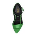 thumbnail image 4 of YDN Women Open Toe Stiletto High Heel Mesh Boots Ankle Strap Booties Pump with Back Zipper Size 6.5 Green, 4 of 4