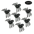 thumbnail image 1 of (2 cm negro 100 piezas) adornos de araña para decoración de Halloween, 1 of 11