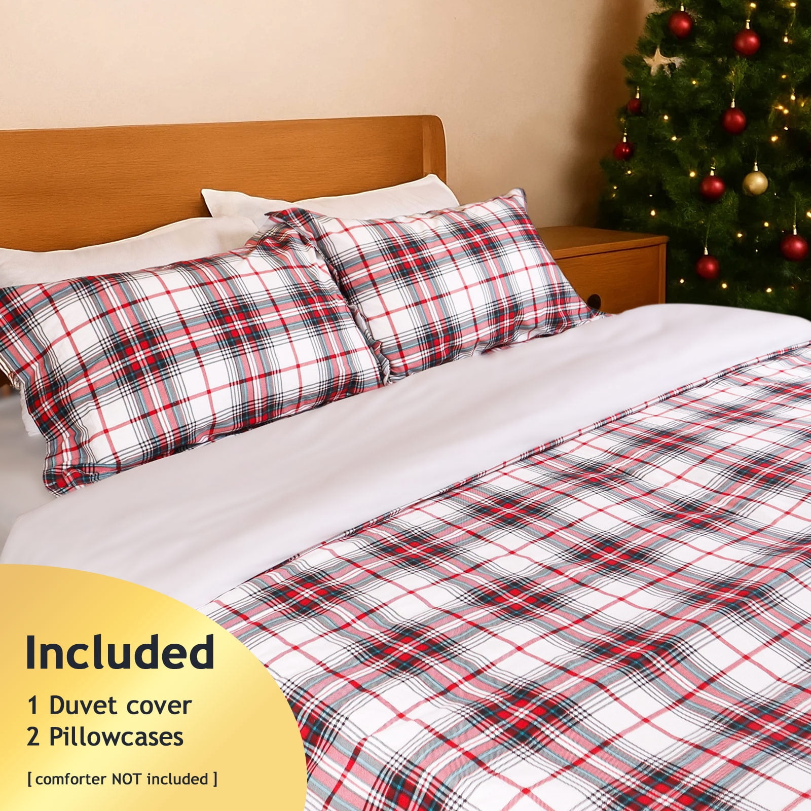 Gogreen Luxury 100% Cotton Twin Duvet Cover Floral, Soft & Breathable 2 Pieces Twin Bedding Sets, Pattern Twin Comfy Duvet Cover, with Zipper Closure, Includes 1 x Pillowcase, 1 x Duvet Cover