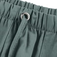 thumbnail image 6 of Zimjoy Men's Cotton Linen Pants Oversized Loose Straight Leg Pants Textured Drawstring Summer Beach Trousers with Large Pockets,Mint Green S, 6 of 6