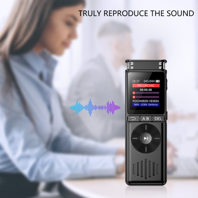 AOOOWER Multifunctional Voice Recorder 128GB Advanced Noise Cancelling MP3 Music Player
