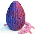 thumbnail image 2 of Dragon Egg - 3D Printed Egg with Flexible Pearly Sheen Dragon, 3D Printed Gift, Articulated Crystal Dragon Figurine Decor, Home Decor(12" Dragon), 2 of 7