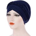 thumbnail image 1 of Bangcool Turban Headwrap Twisted Braid Elastic Beanie Headwrap Hair Loss Cover Sleep Cap, 1 of 8