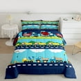 thumbnail image 2 of Castle Fairy Kids Teens Boys Kawaii Truck Bedding Comforter Set 2pcs,Cartoon Car Tractor Twin Comforter Sets Microfiber,Construction Vehicles Breathable Bedding Set,Lightweight Room Decor,Reversible, 2 of 8