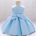 thumbnail image 3 of JAHH Flower Girl Dresses for Wedding Kids Girls Sleeveless Ruffled Princess Bridesmaid Pageant Gown Birthday Party Wedding Dress for Wedding Holiday Partys Gowns(2-3 Years,Blue), 3 of 9