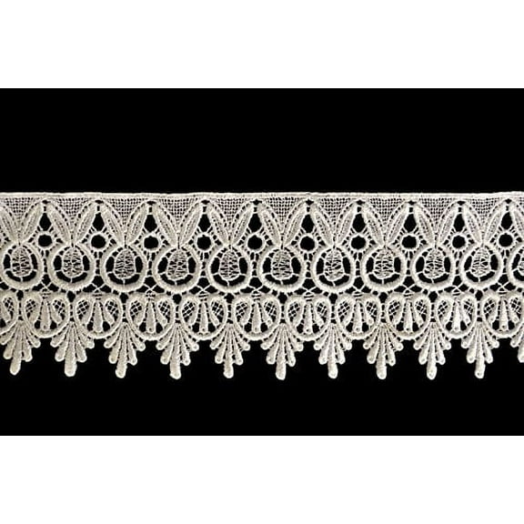 Altotux 3.5" White Ivory Rayon Guipure Venise Vintage Victorian Lace Trim By Yd (Ivory)
