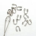 thumbnail image 2 of EOEMY 100Pcs Quality Brass Wire Guardian Tiny String Guard Protectors Findings 5X4X1mm-Platinum, 2 of 4
