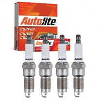 4 pc Autolite 5143 Copper Core Spark Plugs for 403 7060 AGSF24C Ignition Wire Secondary