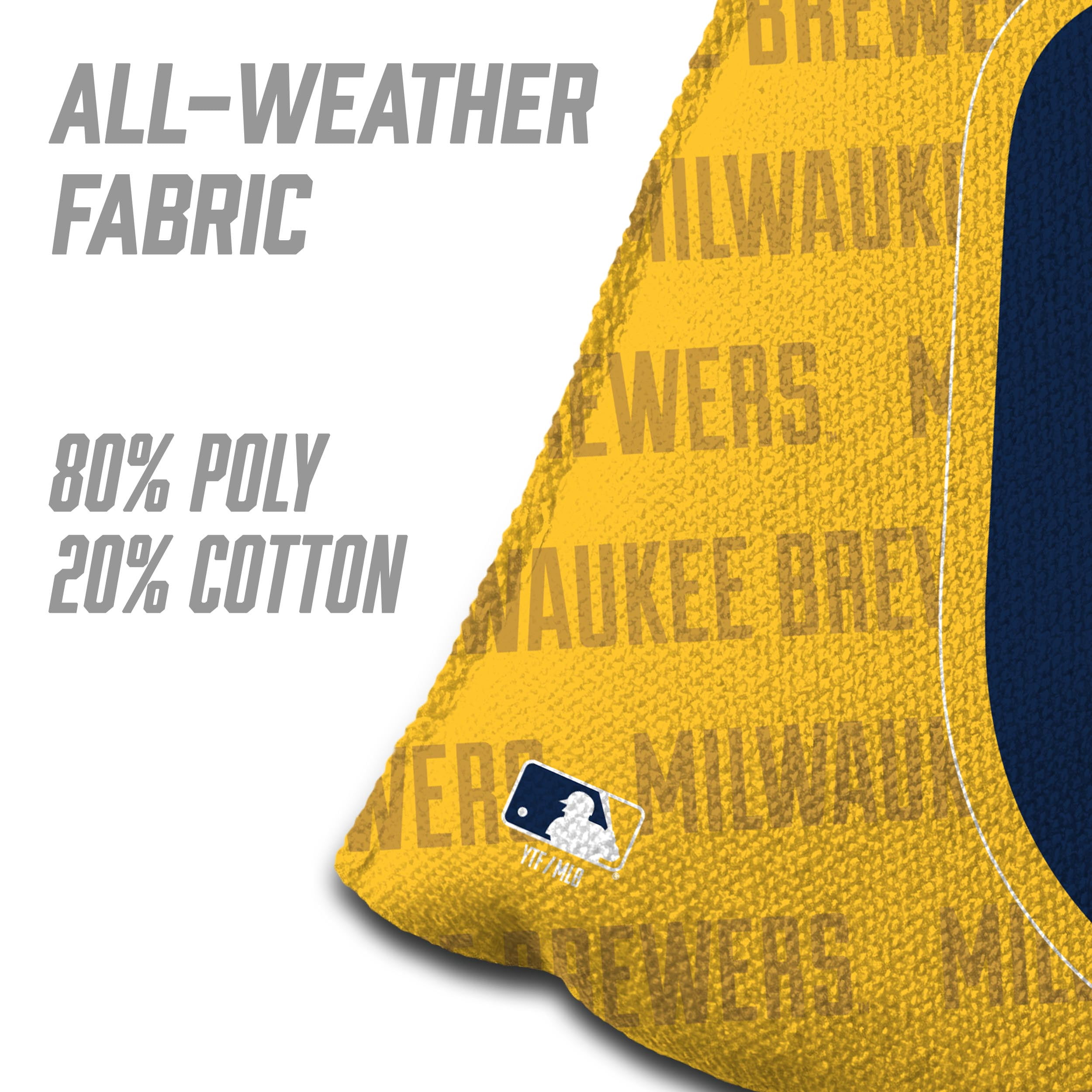 MLB Milwaukee Brewers Cornhole Bags - 4PK - Yellow