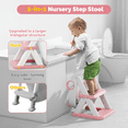 thumbnail image 4 of COOSEYA Potty Training Seat , Potty Training Toilet for Kids , Toddler Toilet Seat with Ladder, Children 12+ Months(Bear/Pink), 4 of 9