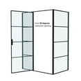 thumbnail image 2 of Vinnova Sondrio 48" W x 76" H Rectangle Pivot Glass Shower Enclosure in Matte Black, 2 of 20