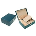 thumbnail image 2 of Unique Bargains Jewelry Box Small PU Leather Jewelry Organizer Case Storage Display Holder Blue Green, 2 of 8