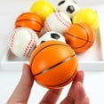 thumbnail image 4 of 5 PCS Elastic PU Sponge Ball Basketball Football Baseball Tennis Rugby Footdall Mini Decompression Ball Release Pressure Toy, 4 of 9