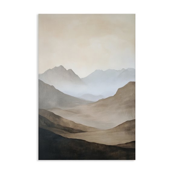 Stupell Industries Foggy Mountains Over Valley Canvas Wall Art, design by Petal Prints Design