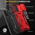 thumbnail image 2 of Allytechgroup Magnetic for iPhone 16 Case with 1x Screen Protector, Rotatable Kickstand Support Car Mount Slide Camera Cover Protective Phone Case for Women Men, Red, 2 of 7