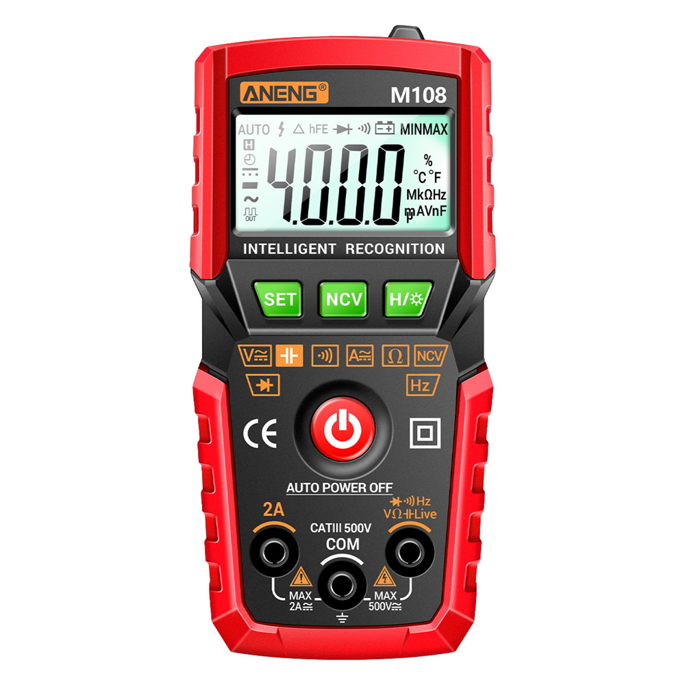 Diymore M107 M108 Digital Multimeter 4000 Count Non Contact AC/DC