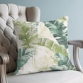 thumbnail image 4 of Pillow Covers 18x18 Set of 2, Tropical Leaves Throw Pillow Covers Decorative Couch Cushion Cover, Watercolor Retro Summer Plants Leaf Microfiber Soft Square Pillowcases for Bedroom Living Room Sofa, 4 of 9
