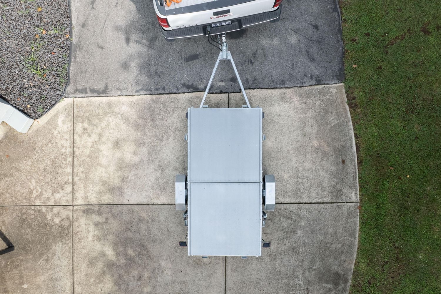 DK2 4 ft. x 8 ft. Single Axle Galvanized Folding Utility Trailer