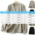 thumbnail image 3 of BEFOKA Women's Button Up Jacket Casual Long Sleeve Outerwear Hooded Loungewear Top Lightweight Open Front Jacket S_ XXXXL, 3 of 9