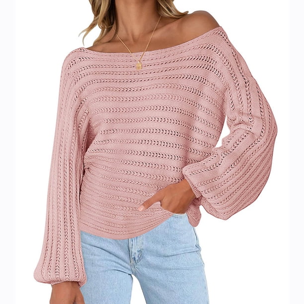Pntutb Mujer Casual Moda Jersey Manga Larga Cuello Redondo Suéter Pntutb Pntutb-3035