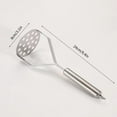 thumbnail image 3 of Stainless Steel Potato Masher | Heavy Duty Cooking Utensil for Potatoes Eggs Beans Garlic Squash | Ergonomic Non-Slip Handle | Dishwasher Safe | 1 Piece, 3 of 9