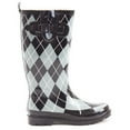 thumbnail image 2 of Soho Shoes Women's Rubber Knee High Argyle Wellington Rain Boots, 2 of 3