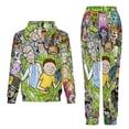 thumbnail image 2 of Rick And Morty Unisex Adult Sweatsuits Hoodie & Sweatpants Long Sleeve Hooded Sweatshirt Matching Joggers Tracksuit Sets 3XL, 2 of 9