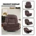 thumbnail image 6 of Boyel Living 360° Swivel Recliner Chair with Phone Holder, Brown, 6 of 11
