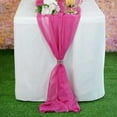 thumbnail image 2 of AK TRADING CO. 27" x 120" Wide Chiffon Elegant Table Runner/Overlay Ideally Perfect for Center Table, Wedding Decor, Bridal Shower & Other Special Occasion. (1, Fuchsia), 2 of 6