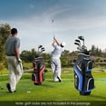 thumbnail image 2 of Costway Lightweight Golf Cart Bag with 14 Way Top Dividers 9 Pockets Rain Hood Cooler Bag Blue, 2 of 10