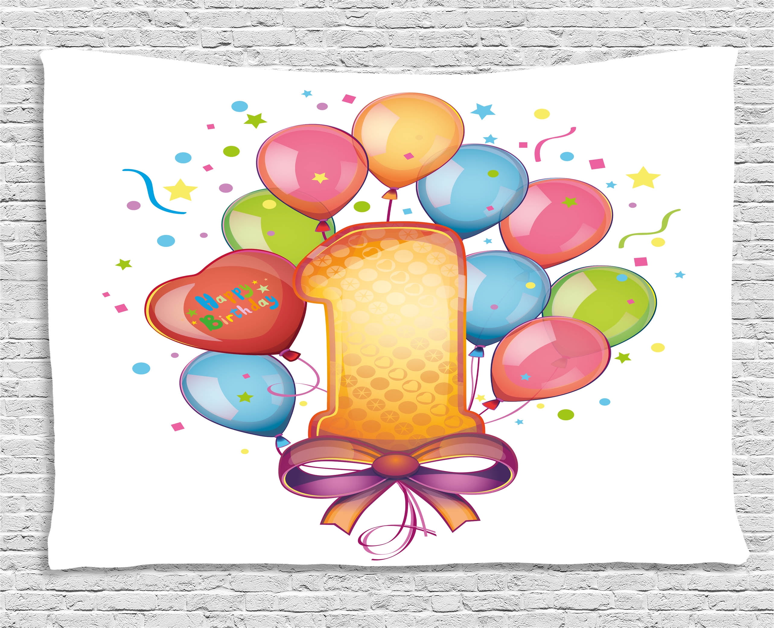 1st Birthday Decorations Tapestry Vintage Theme Kids First Party