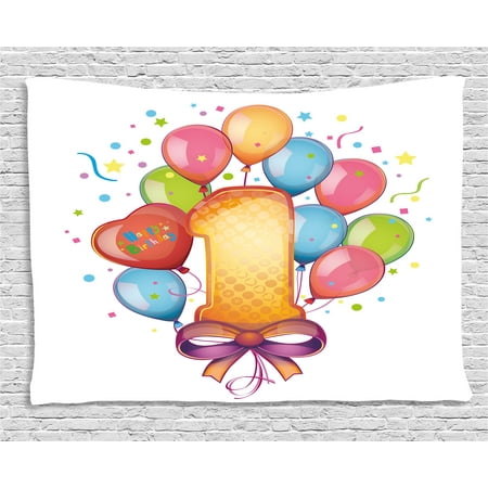 1st Birthday Decorations Tapestry Vintage Theme Kids First Party