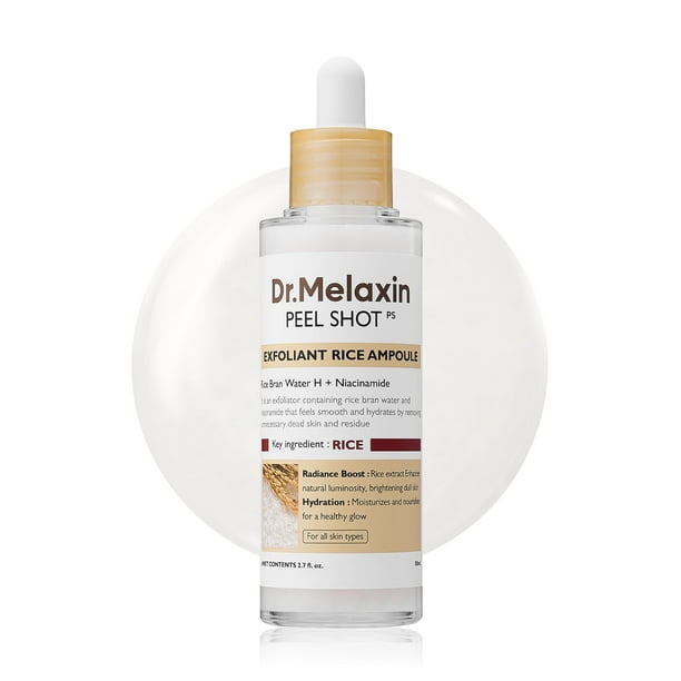 Ampolla exfoliante Dr. Melaxin Peel Shot Glow de arroz blanco, 80 ml